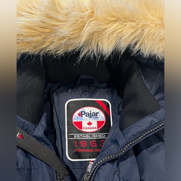 Men’s Pajar Down Filled Bomber Jacket/Coat in size Small/Navy Blue - Picture 4 of 9